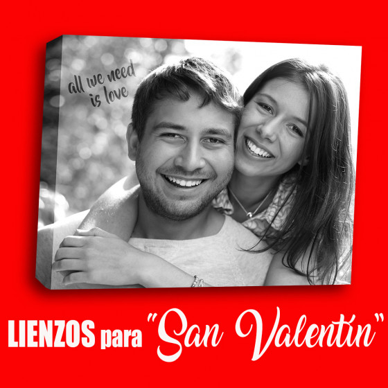San Valentin Fotolienzos personalizados en bastidor madera